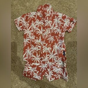 Ben Sherman Red Palm Print Kids Matching Set